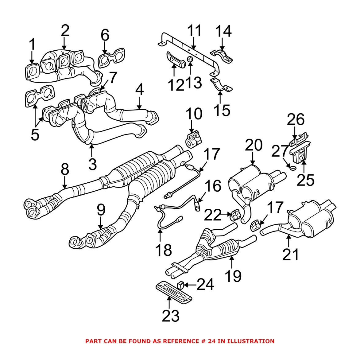 BMW Exhaust Hanger - Rear 18211742854